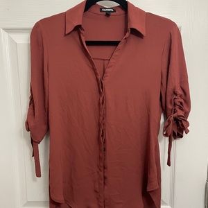 Rust Express Button up Blouse